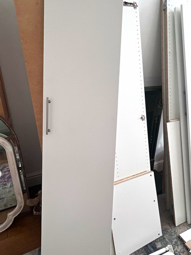 Ikea pax wardrobe white single - white,