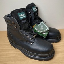 Bobcat Performance Safety Steel Toe Cap Work Boots Black Leather Mens UK9 EU43