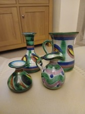 VINTAGE TINTAGEL  POTTERY, mug, small jug, 2 vases