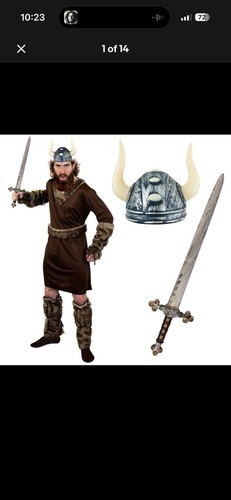 Mens viking costume helmet and - viking,