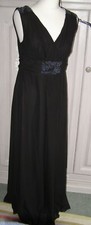 BNWOT Debenhams Collection size 12 womens black evening dress maxi long summer