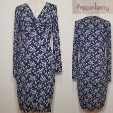 Pepperberry Womens Jersey Dress Blue Floral Size 10 Curvy Really Curvy