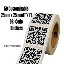 100 Custom QR Code Stickers 1x1 Inch | Scan Link Labels | Business Packaging