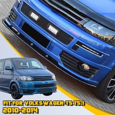 GLOSS BLACK LOWER FRONT SPLITTER BUMPER LIP For VW T5 T5.1 Sportline 2010-14