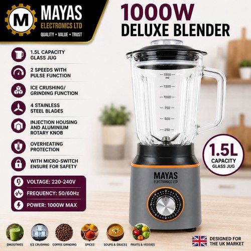 1000w deluxe blender 5l - blender, 1.5l