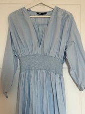 Zara Light Blue Smocked Waist