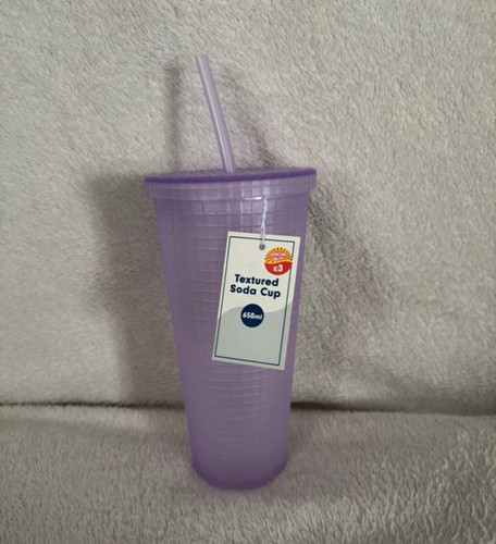 Purple textured plastic soda - textured,