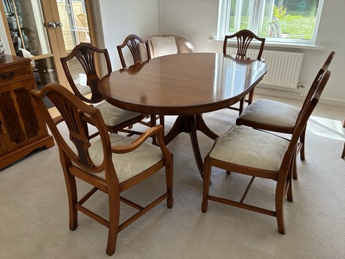 Bradley dining table and six - dining,