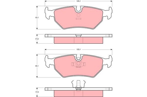 New brake pad set - set,, disc
