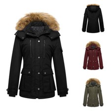 Women Faux Fur Fluffy Parka