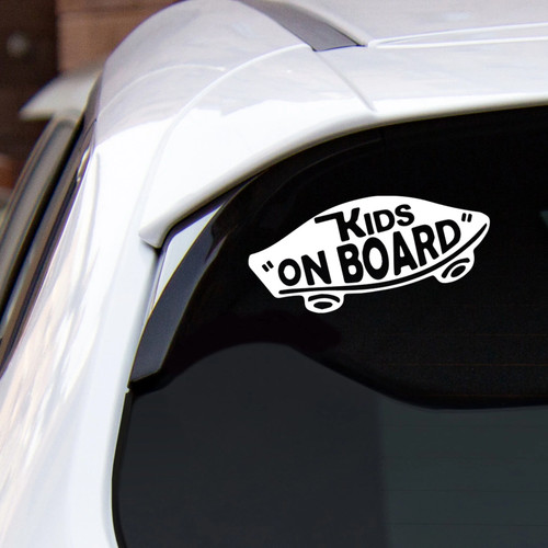 Kids board car decal - on,