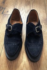 George Cox Creepers Size 8 Diano Monk Black Suede Teddy Boy Rockabilly