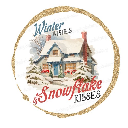 Vintage christmas house - vintage,