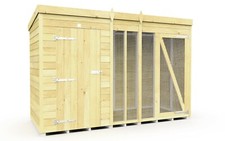 6ft Full Height Dog Kennel And Run Full Tanalised Pressure Treated Timber 