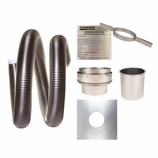Flexible Flue Chimney Liner 904 Grade & Installation Kit 4 Wood/Multifuel Stoves