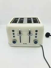 Breville Zen 4 Slice Toaster with High Lift & Wide Slots Cream & Silver Chrome