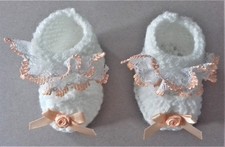 Hand knitted dolls clothes.Fit reborn baby doll 18"/19" premature baby 4/7lb.