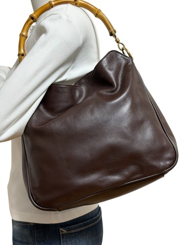 Gucci bamboo handbag bag brown - bamboo,