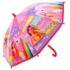 BARBIE Umbrella Girls POE Dome Kids Children's "Make Today Magic"