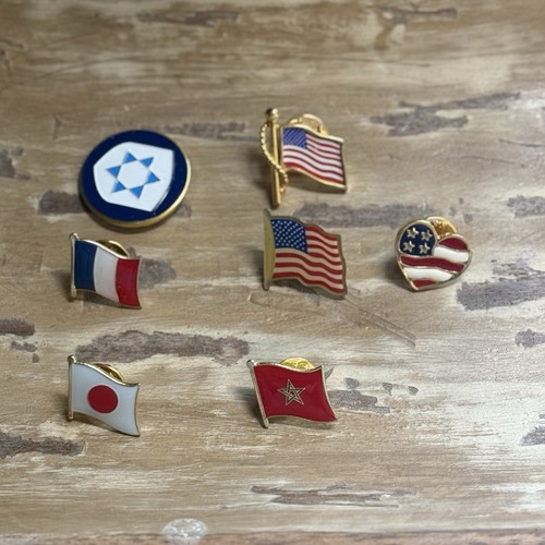 Vintage flag pins brooches - pins,