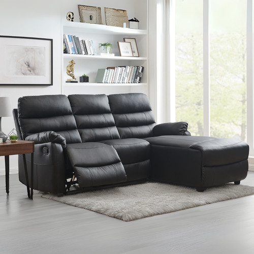 Black faux leather shaped - black,