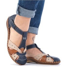 Rieker Womens M1655 Ladies Blue Breathable Mary Jane Shoes Sandals Size UK 5-8