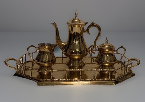 Vtg golden metal - vtg, coffee
