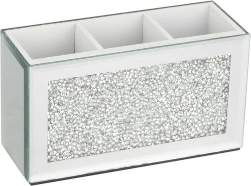 Mirrored makeup brush holder - mirrored,