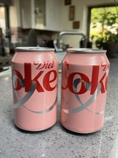 Tickled Pink Limited Edition Diet Coca Cola Can Unopened X 2
