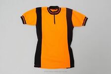 Orange & Black - Vintage Woollen Style Cycling Jersey - L'Eroica Classic Retro