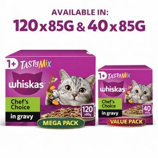 120 x 85g Whiskas 1+ Chef's