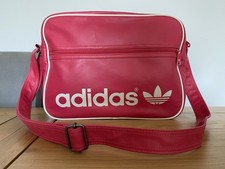 Adidas Retro Vintage Airliner Over Shoulder Messenger Flight Laptop Bag Pink