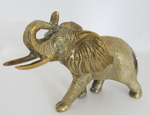 Vintage brass elephant - vintage, figure