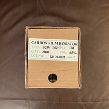 Sealed Box of 2000 carbon film resistors 1MR Value half watt 5% tolerance 1M Ohm