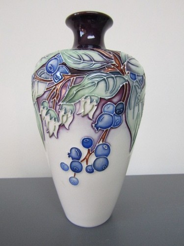 Moorcroft vase blueberry - moorcroft,