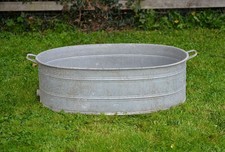 vintage old galvanized bath