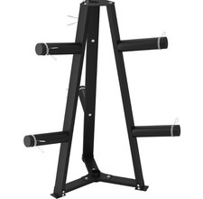 SPORTNOW Weight Plate Storage Rack with 6 Fasten Clamps, Max Load 300kg