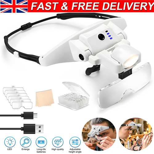 Magnifying glass headset - glass,