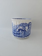 Spode Plant Pot Planter  Blue Italian England 12cm High 14cm Diameter Lovely
