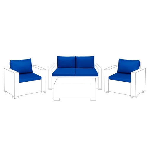 Blue 8pc replacement - 8pc, cushions