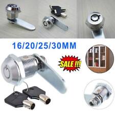 Cylinder Cam Lock Alloy Door Drawer Securely Cabinet Locker Safe Set with 2 Keys