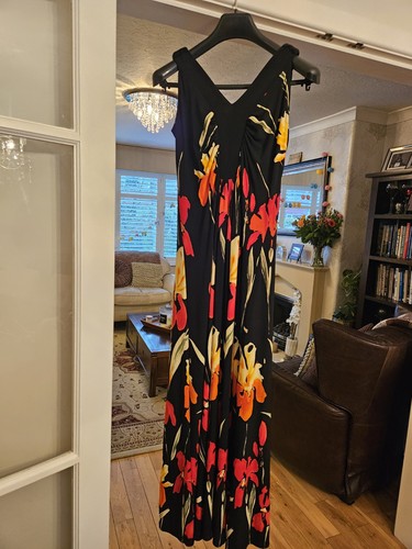 Roman maxi dress black with