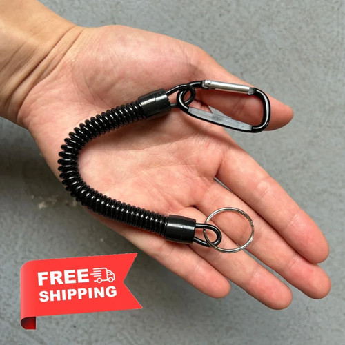 Elastic lanyard spiral spring - lanyard,