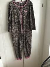 Pretty Secrets OneSize Large Bust42 Ins Long Sleeve LightFleece Playsuit Pyjamas