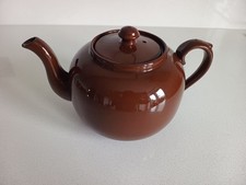 Large Rustic Brown Gibson's Staffordshire Tea Pot Made In England