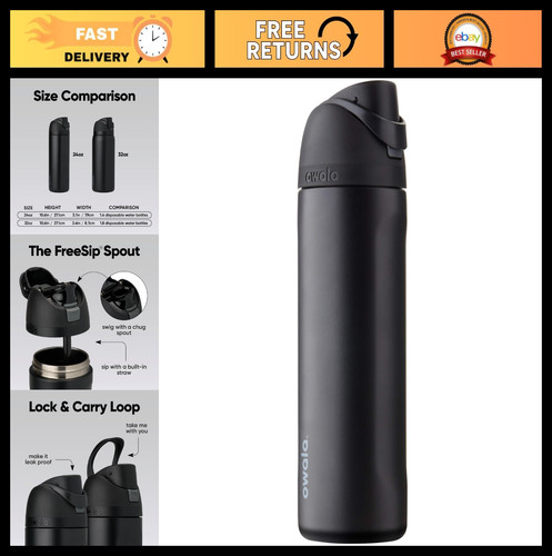Stainless steel water bottle - steel,