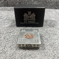 Rare Square Pewter Treasure Box Lidded UK - A E Williams (4.25" Sq)  is Boxed