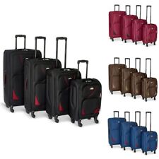 Suitcase Set w/ Swivel Wheels Expanding Cabin Bag Luggage Travel | 4-Pcs Set