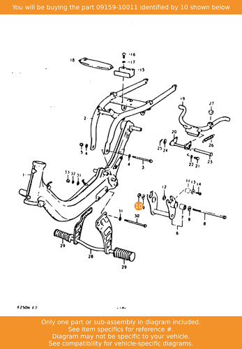 Suzuki nut 09159 10011 oem - suzuki, nut,