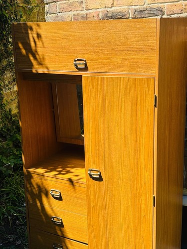 Brown wooden wardrobe - wooden,